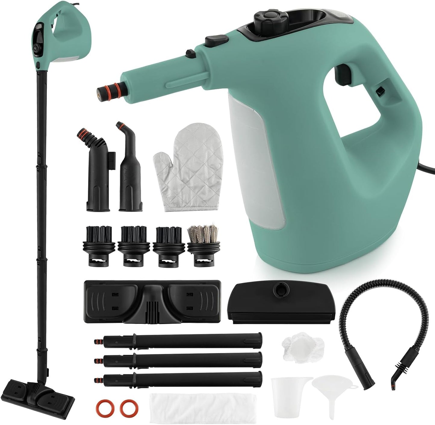 Handheld Steam Cleaner, 1400W Pressurized Steamer with 14-Piece Accessories & Child Lock