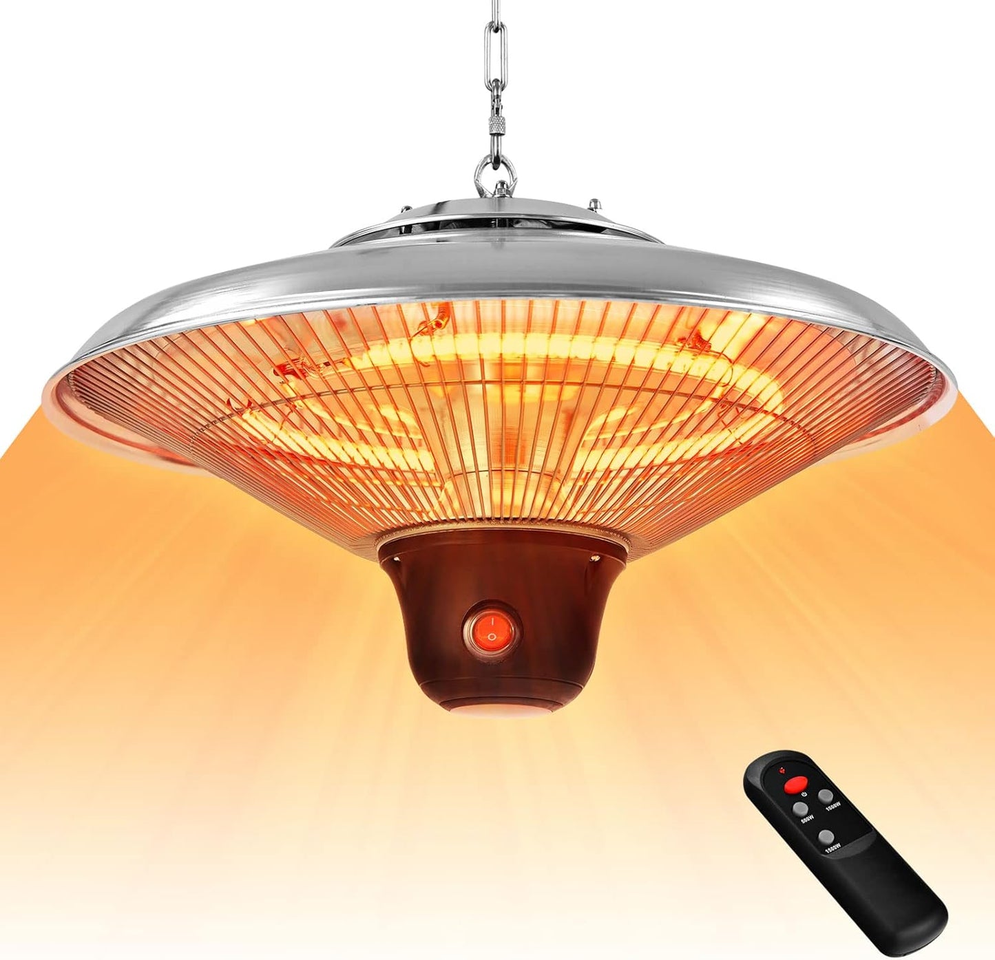 Hanging Patio Heater 1500W Electric Ceiling Infrared Heater with Remote Control