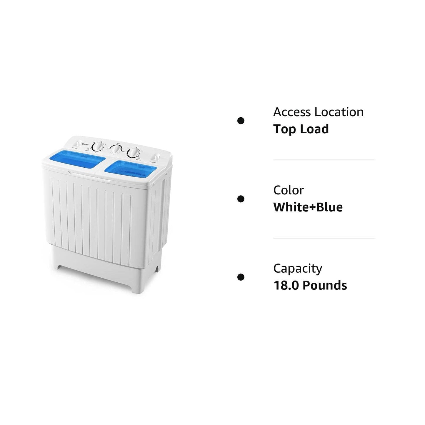 ARLIME Portable Washing Machine, 20lbs Mini Twin Tub Washing Machine