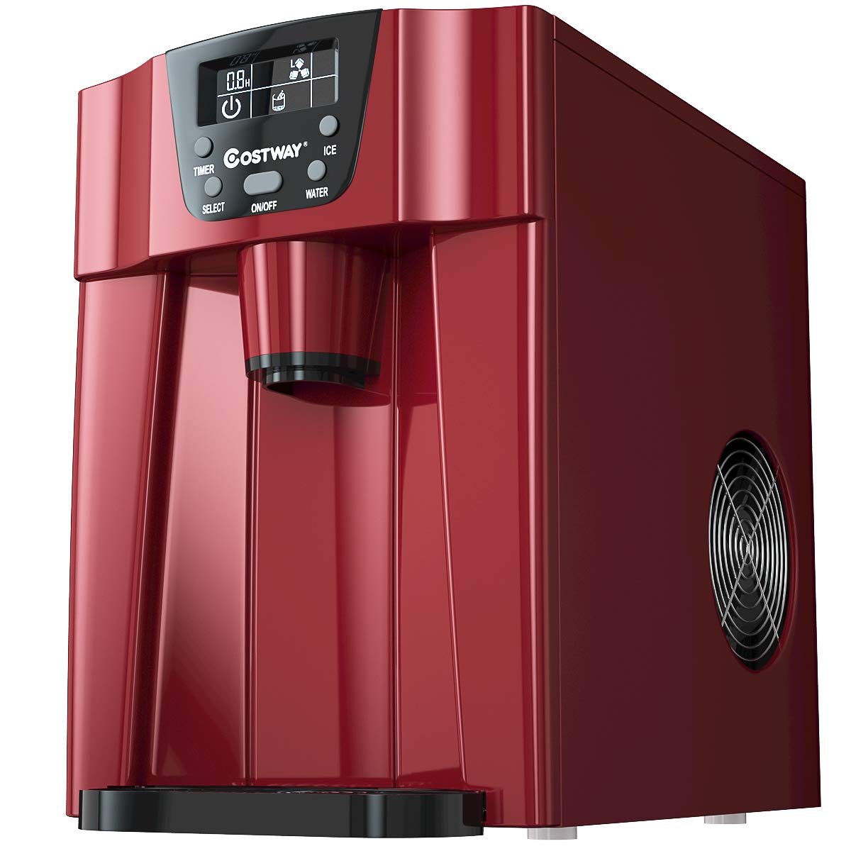 2 in 1 Countertop Ice Maker with Built-in Water Dispenser