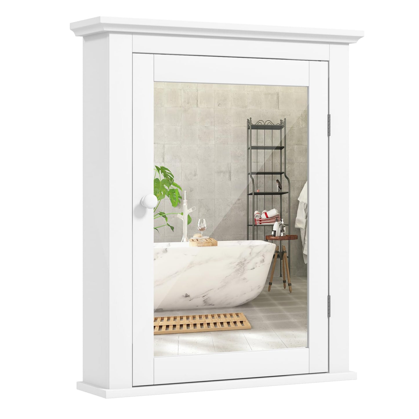 Bathroom Medicine Cabinet with Mirror for Living Room Bedroom Entryway