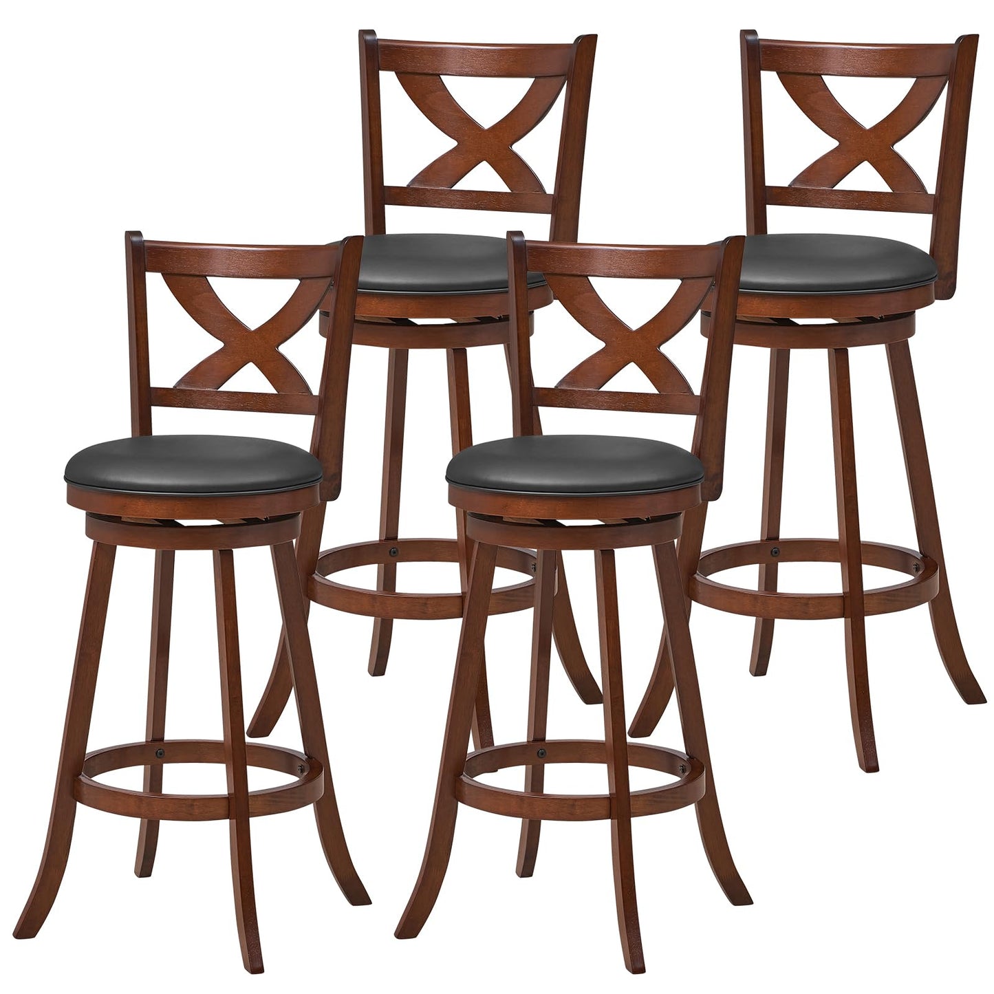Bar Stools Set of 2/4 24/30 Inch Classic Counter Height Chairs