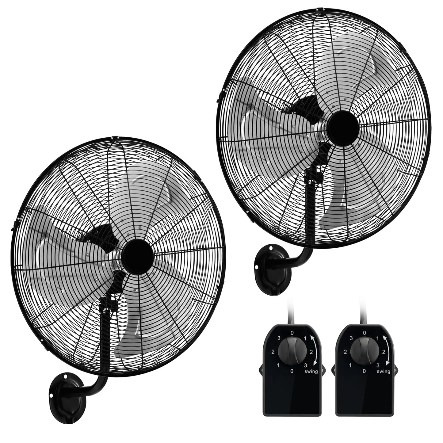 ARLIME 20 Inch Wall Mount Fan, Max. 3500 CFM Efficient Industrial Wall Fan