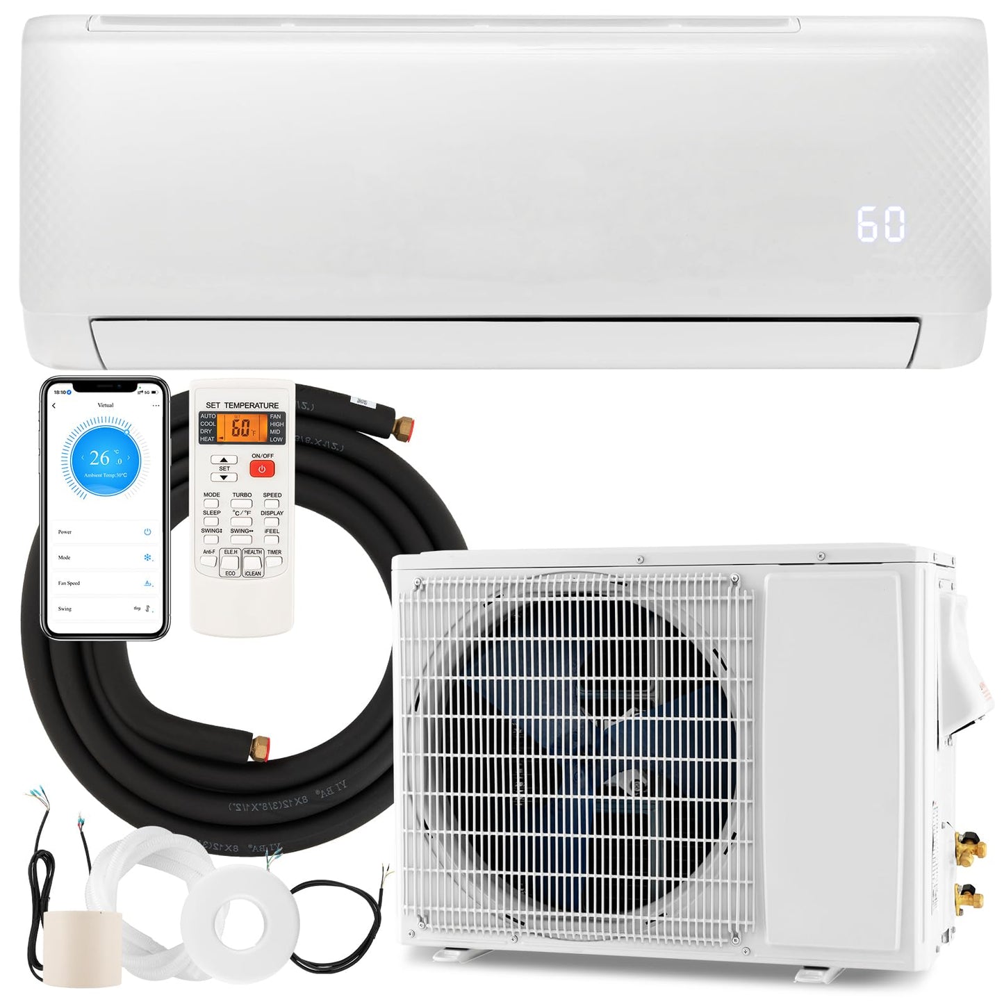 ARLIME Split Air Conditioner, Energy Efficient Air Conditioner with Remote Control