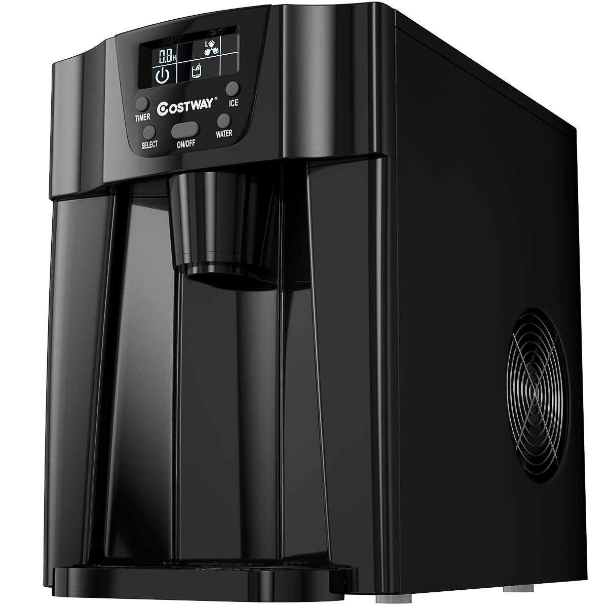 2 in 1 Countertop Ice Maker with Built-in Water Dispenser