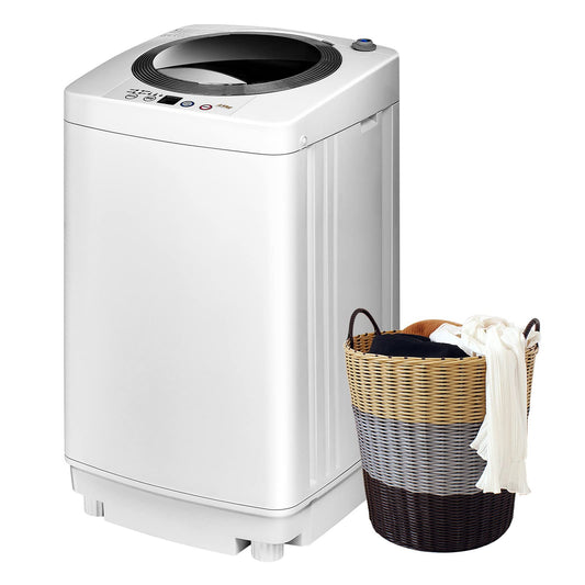 Portable Washing Machine 8Lbs Capacity Full-automatic Washer with 6 Wash Programs