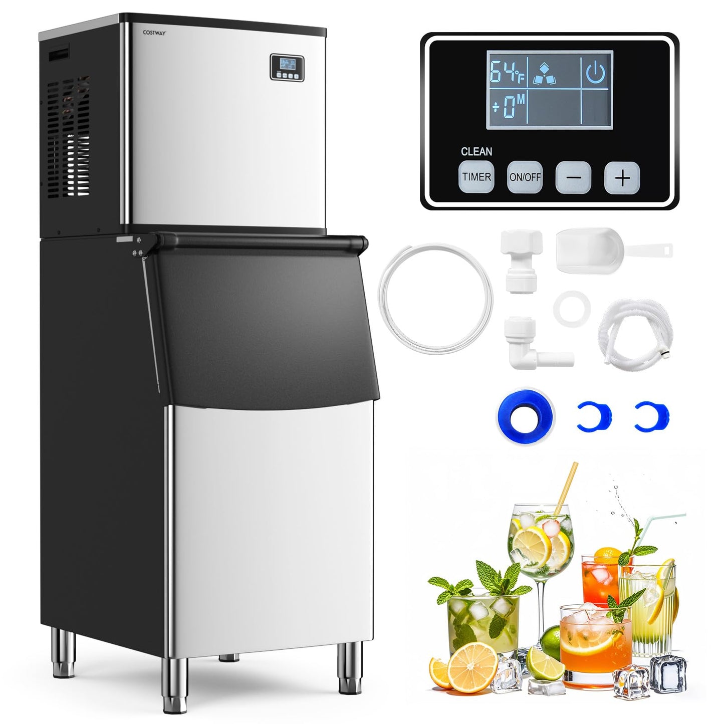 Commercial Split Ice Maker Machine with SECOP Compressor