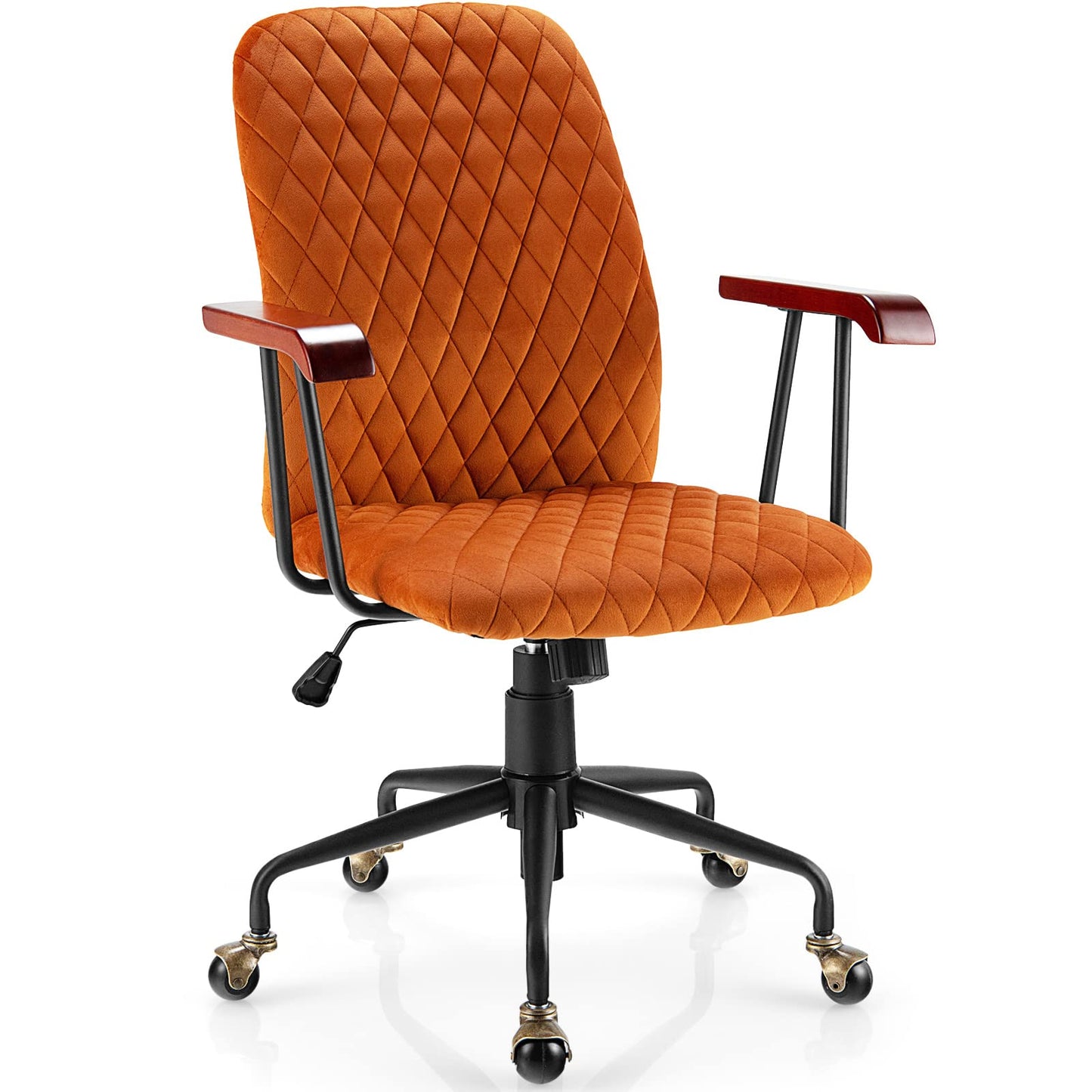 Ergonomic Home Office Chair Upholstered Velvet Leisure Office Chair