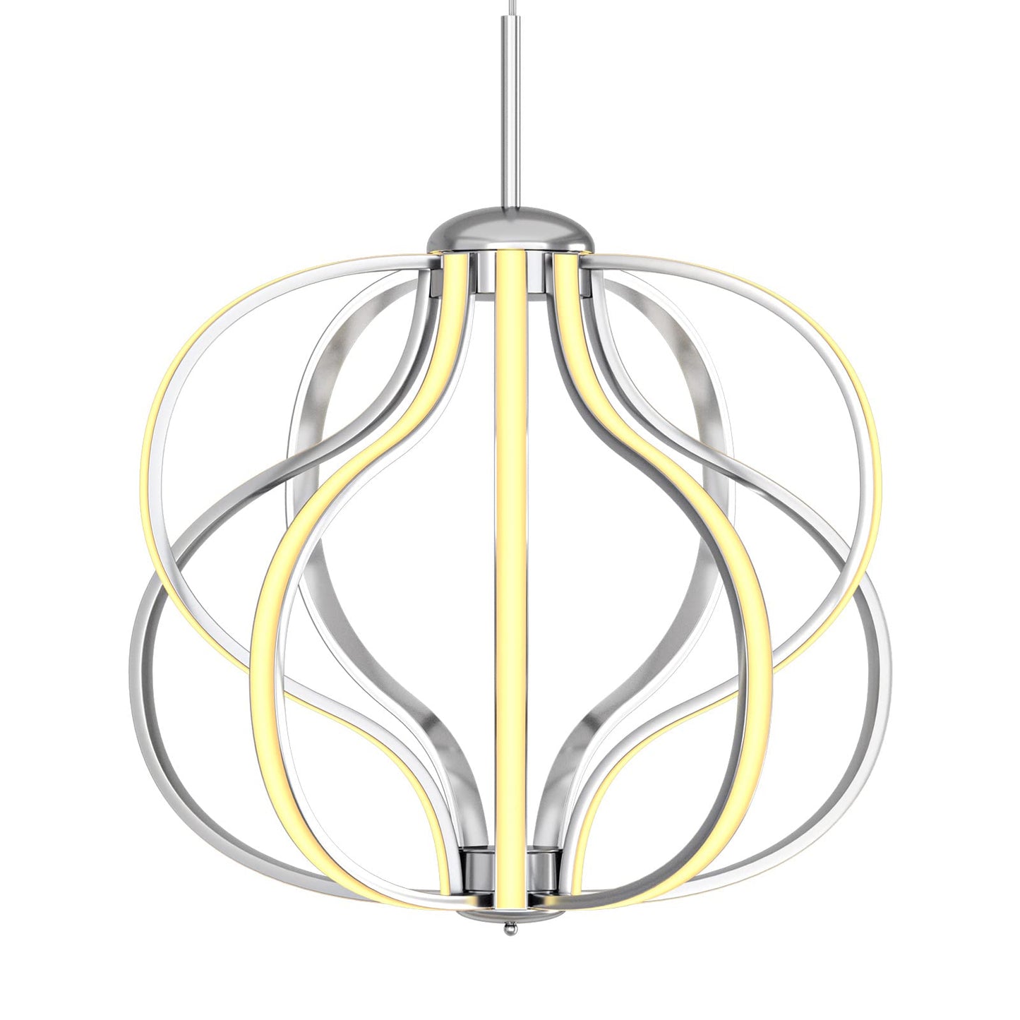 ARLIME Modern LED Chandelier, Dimmable Pendant Light with Adjustable Height