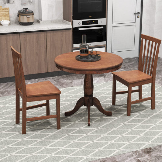 Armless Wooden Chairs with High Back for Kitchen