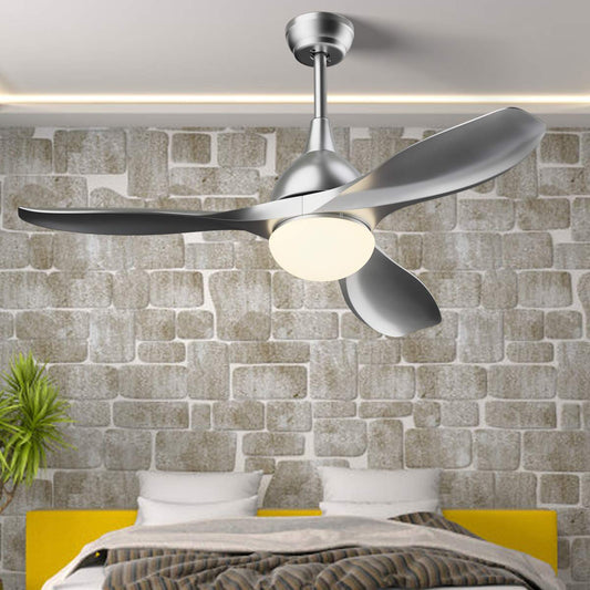 Modern Ceiling Fan with Light, Indoor Low Profile LED Ceiling Fan with Remote Control