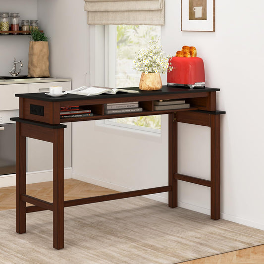 Bar Table with Charging Station 36” Counter Height Table