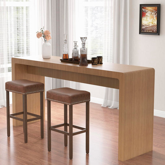 Bar Stools Set of 2/4 29.5-Inch Bar Height Saddle Stools