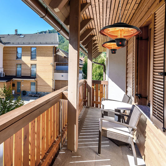 Hanging Patio Heater 1500W Electric Ceiling Infrared Heater with Remote Control