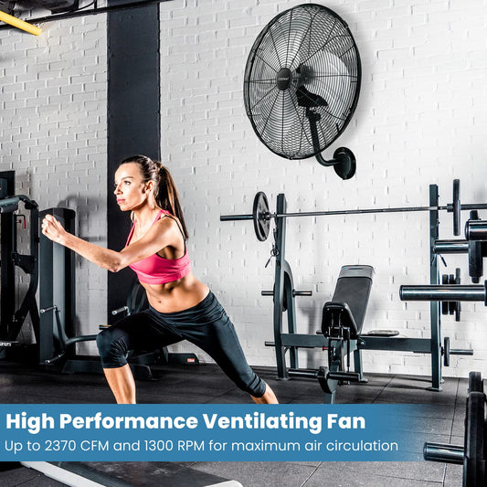 Wall Mount Fan 21 Inches Heavy Duty Metal Wall Fan with 3 Speeds