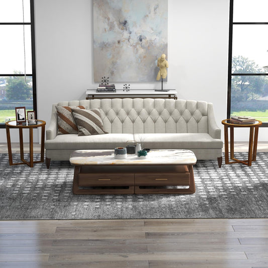 Tempered Glass Top End Table