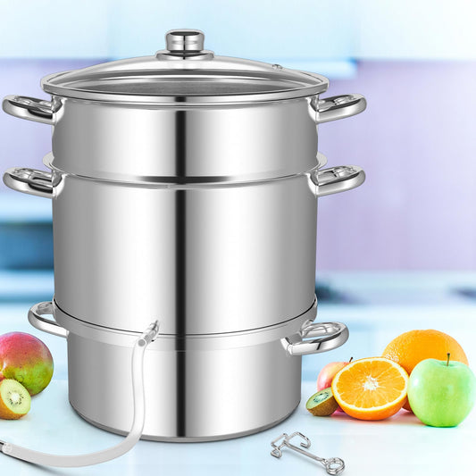 11 Quart Fruits Vegetables Steamer with Tempered Glass Lid