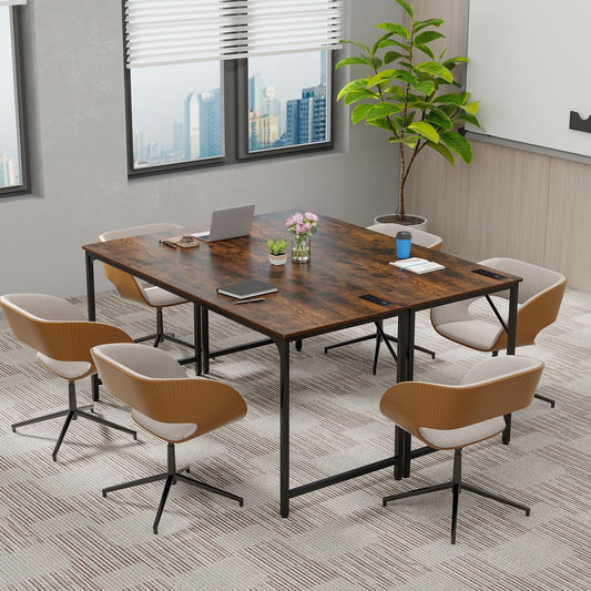 Home Office Desk 32 Inch Computer Desk with Recessed Power Strip