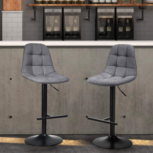 Bar Stools Set of 2/4 Height Adjustable Swivel Bar Chairs