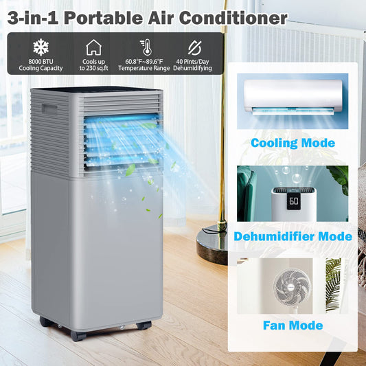 ARLIME 8000 BTU Portable Air Conditioners, Air Unit Cools up to 230 sq. ft.