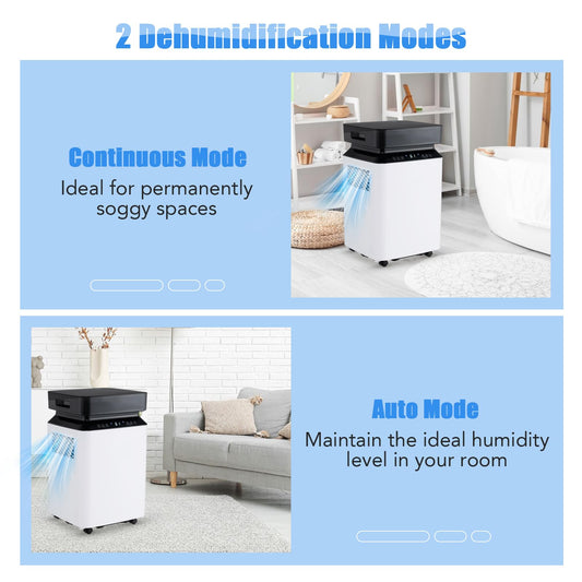 ARLIME 70 Pint Dehumidifier for Basement, 4500 Sq. Ft Energy Efficient Dehumidifier