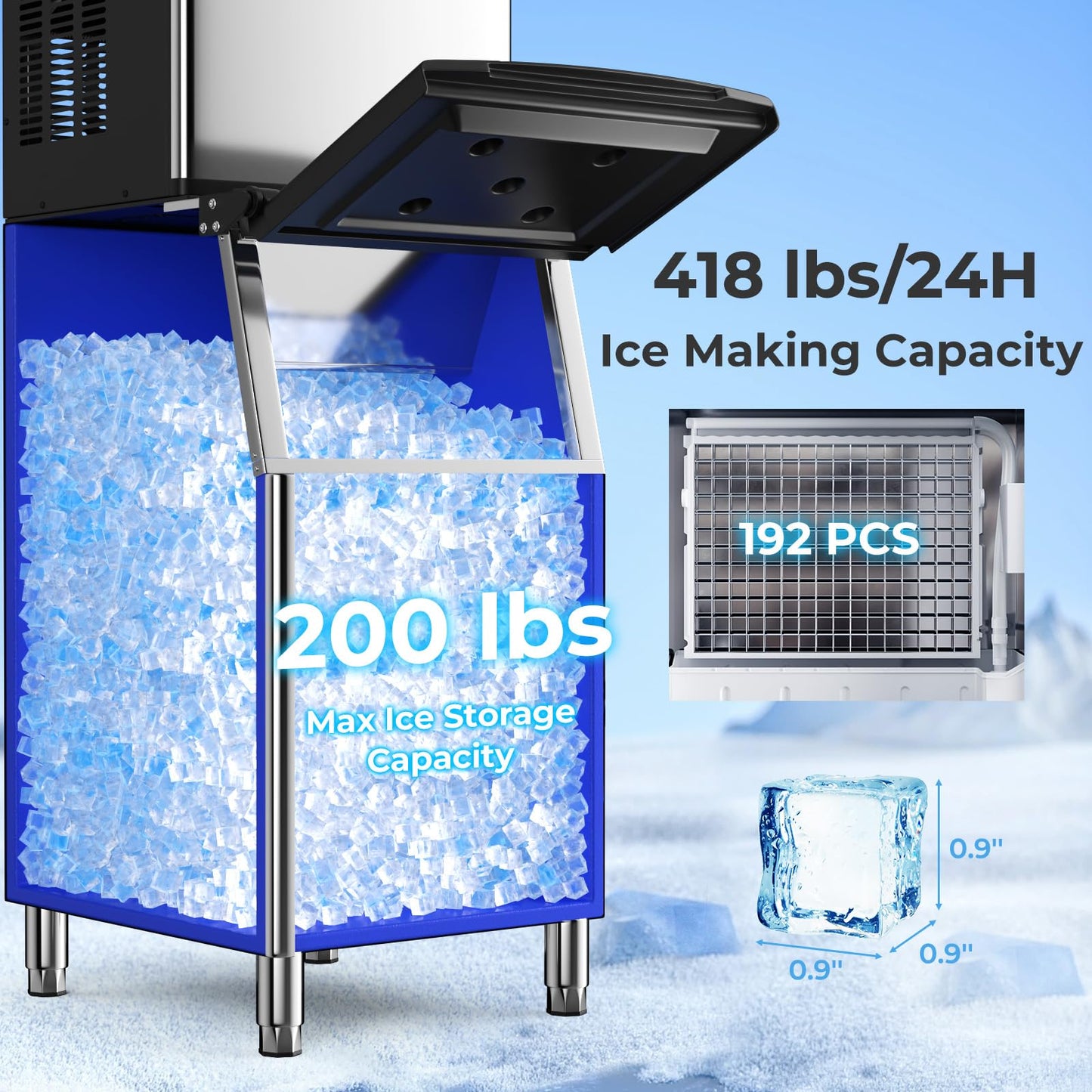 Commercial Split Ice Maker Machine with SECOP Compressor