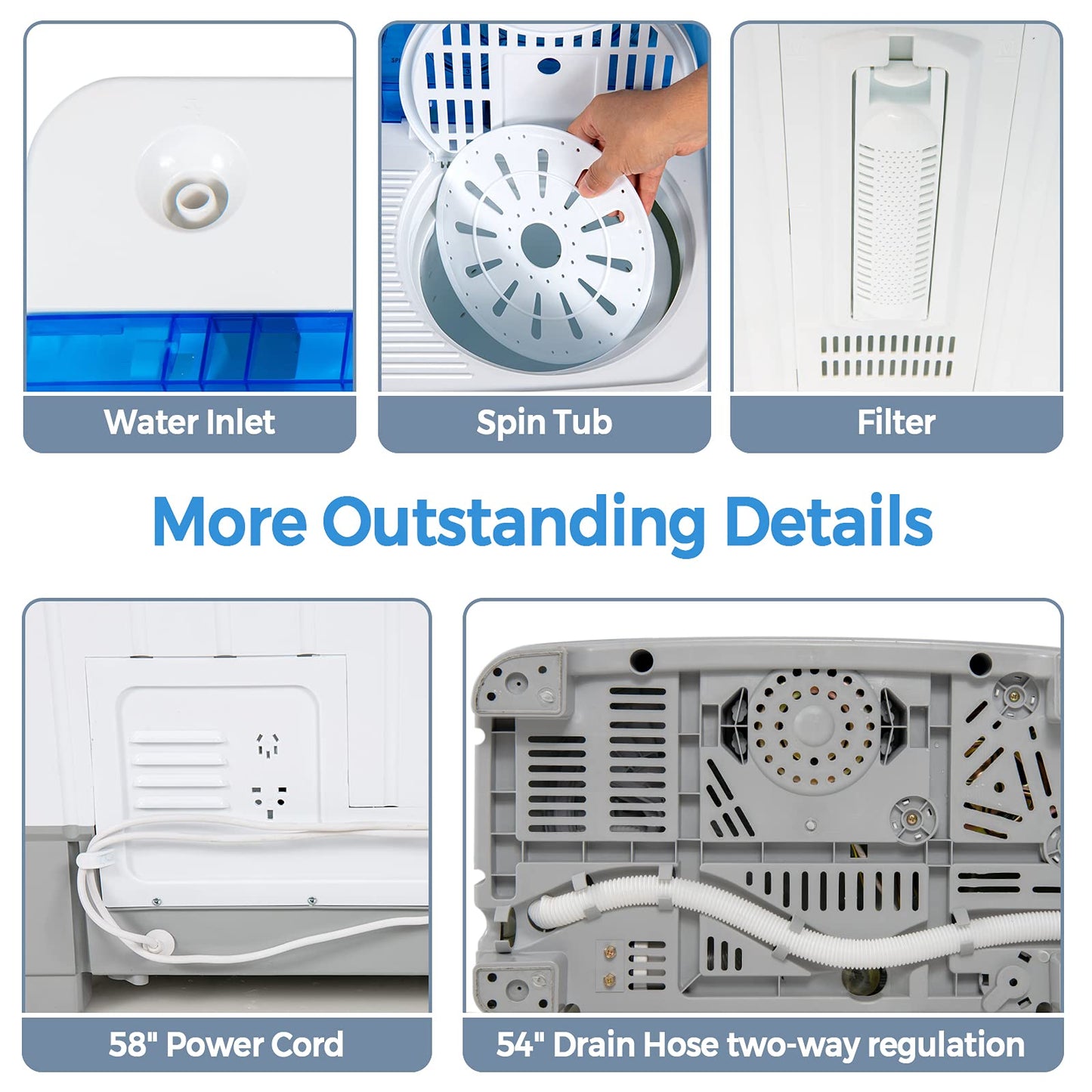 2 in 1 Laundry Washer and Spinner Combo - Arlime