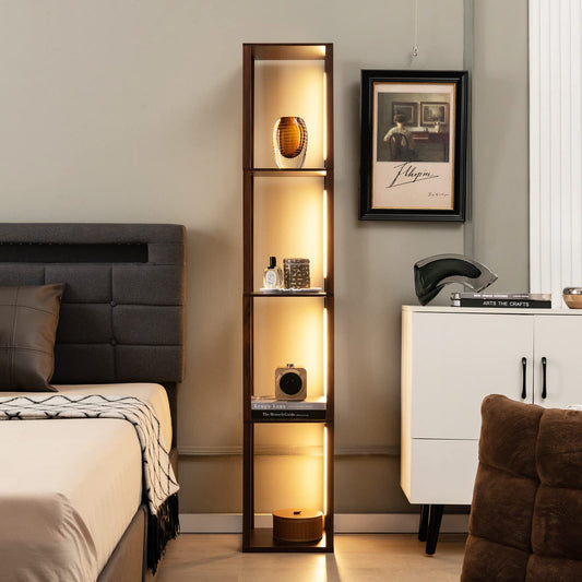 ARLIME Floor Lamp with Shelves