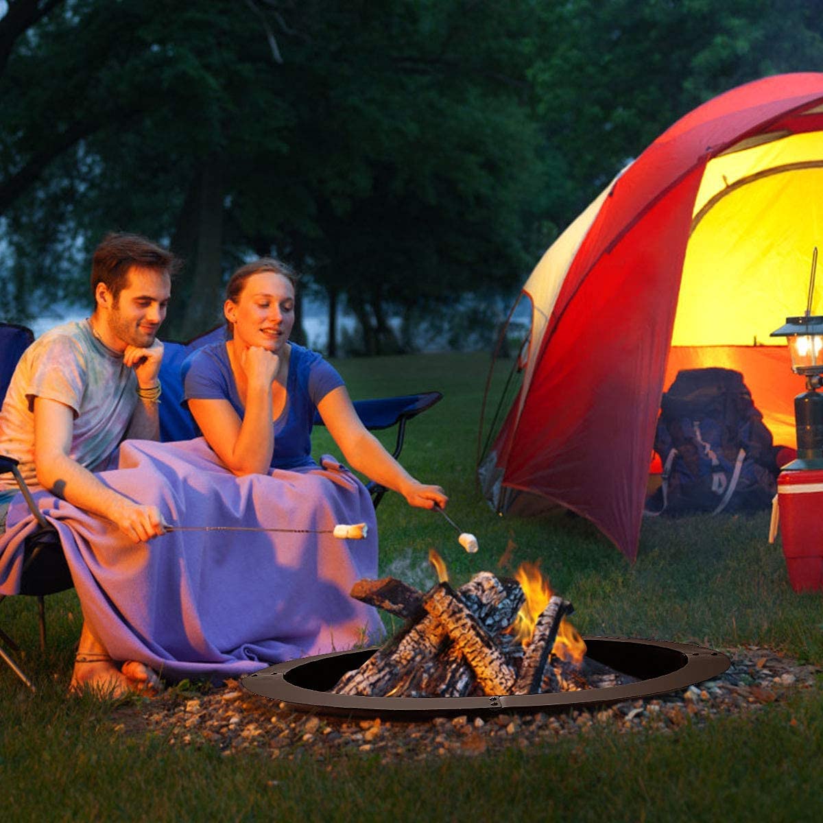 ARLIME Fire Pit Ring 36 Inch Outer, 30 Inch Inner Diameter