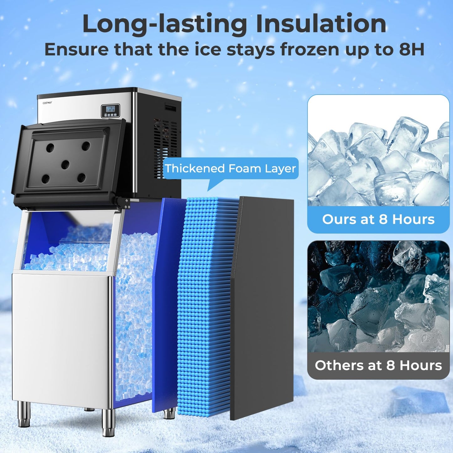 Commercial Split Ice Maker Machine with SECOP Compressor