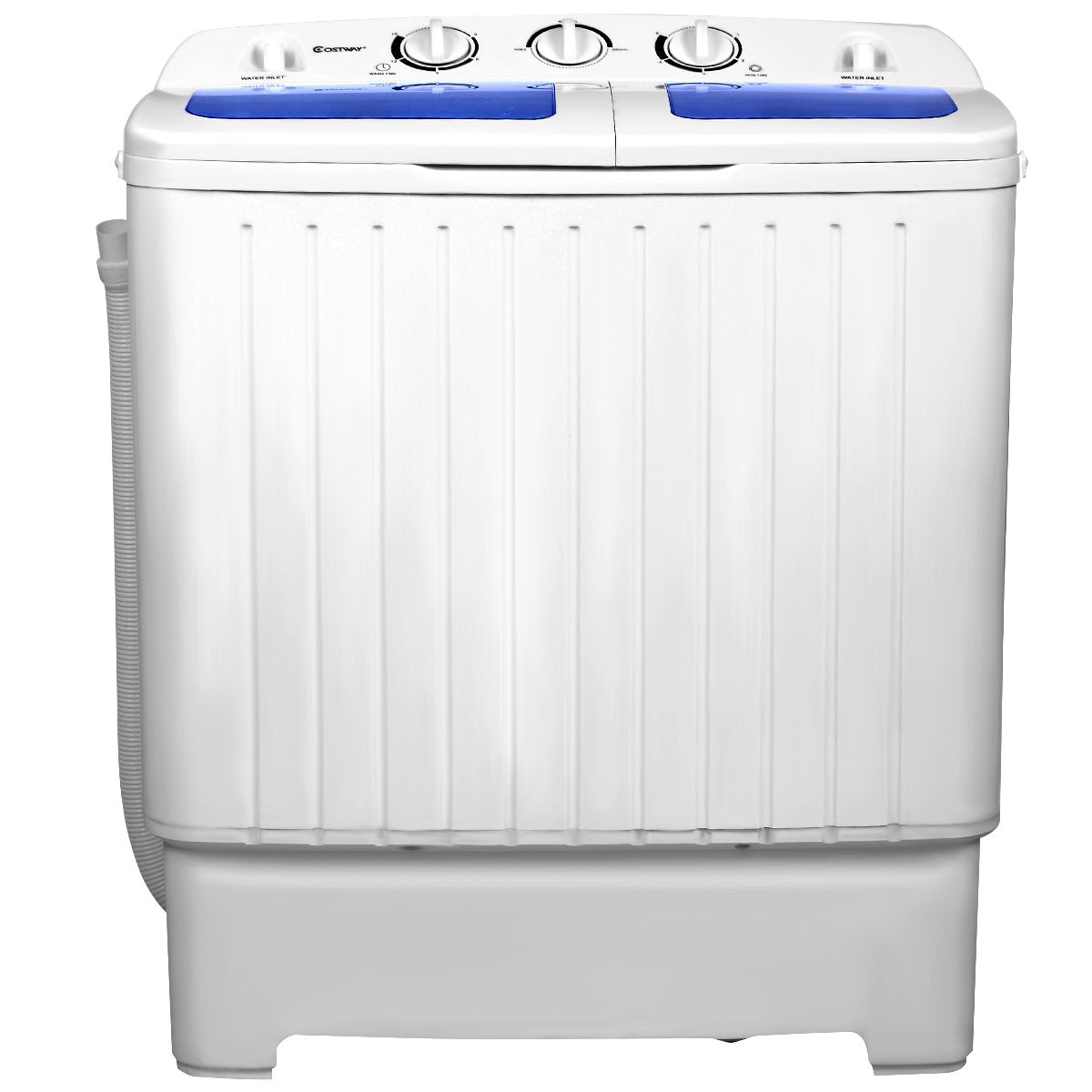 Portable Mini Compact Twin Tub Washing Machine 17.6lbs Washer Spain Spinner Portable Washing Machine, Blue+ White