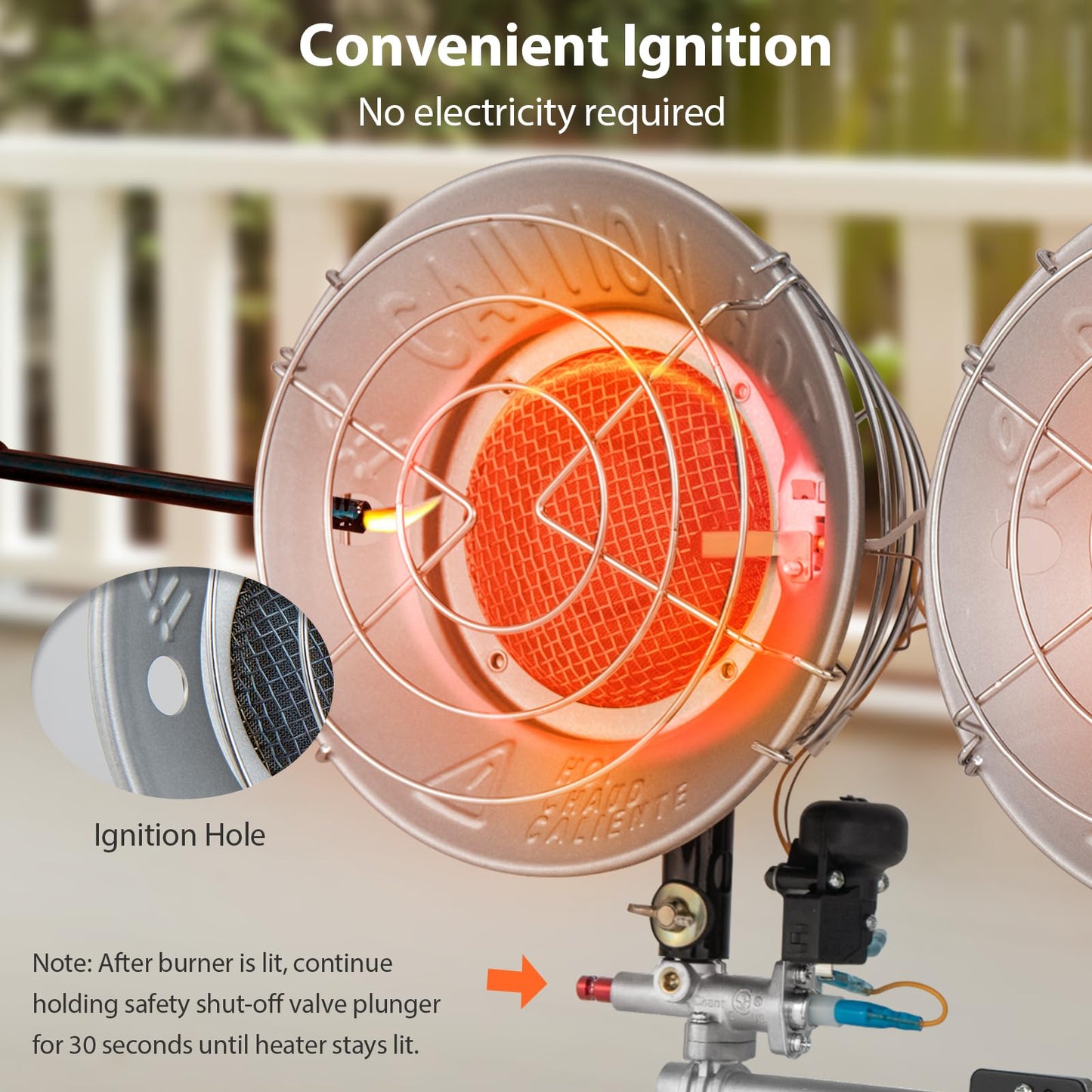 30,000 BTU Double Propane Tank Top Heaters