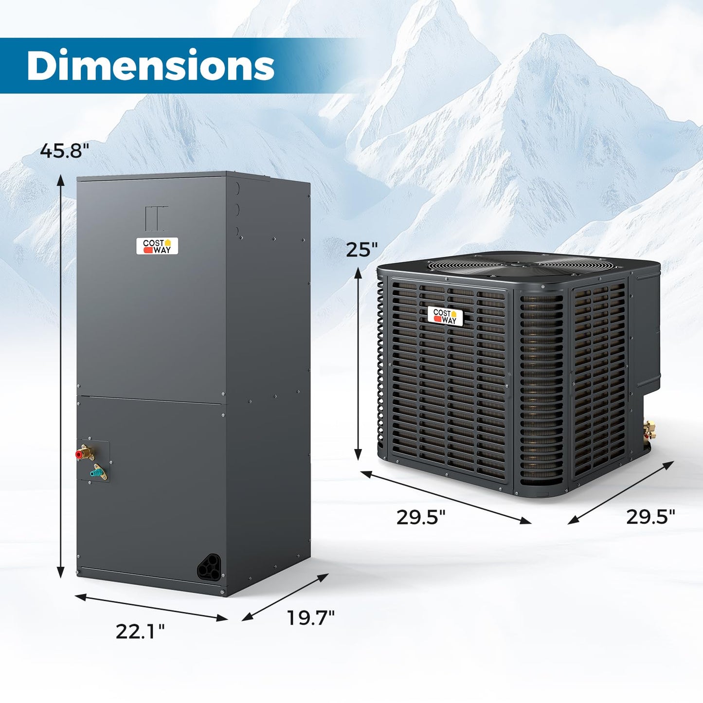 2 to 3 Ton 18.6-20 SEER2 Central Air Conditioner with Variable Speed