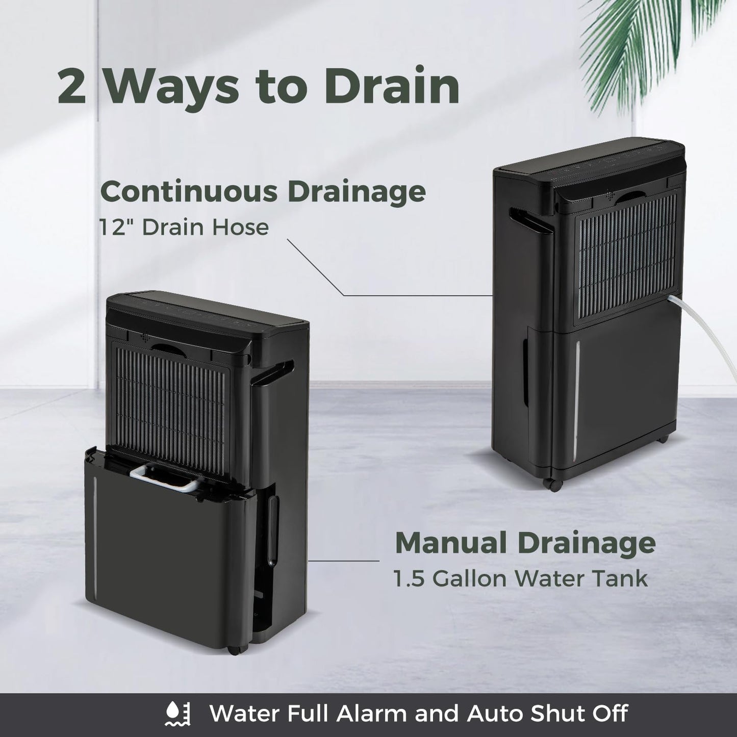 57 Pint Dehumidifiers for Basements with Auto Swing Dry Clothes Mode