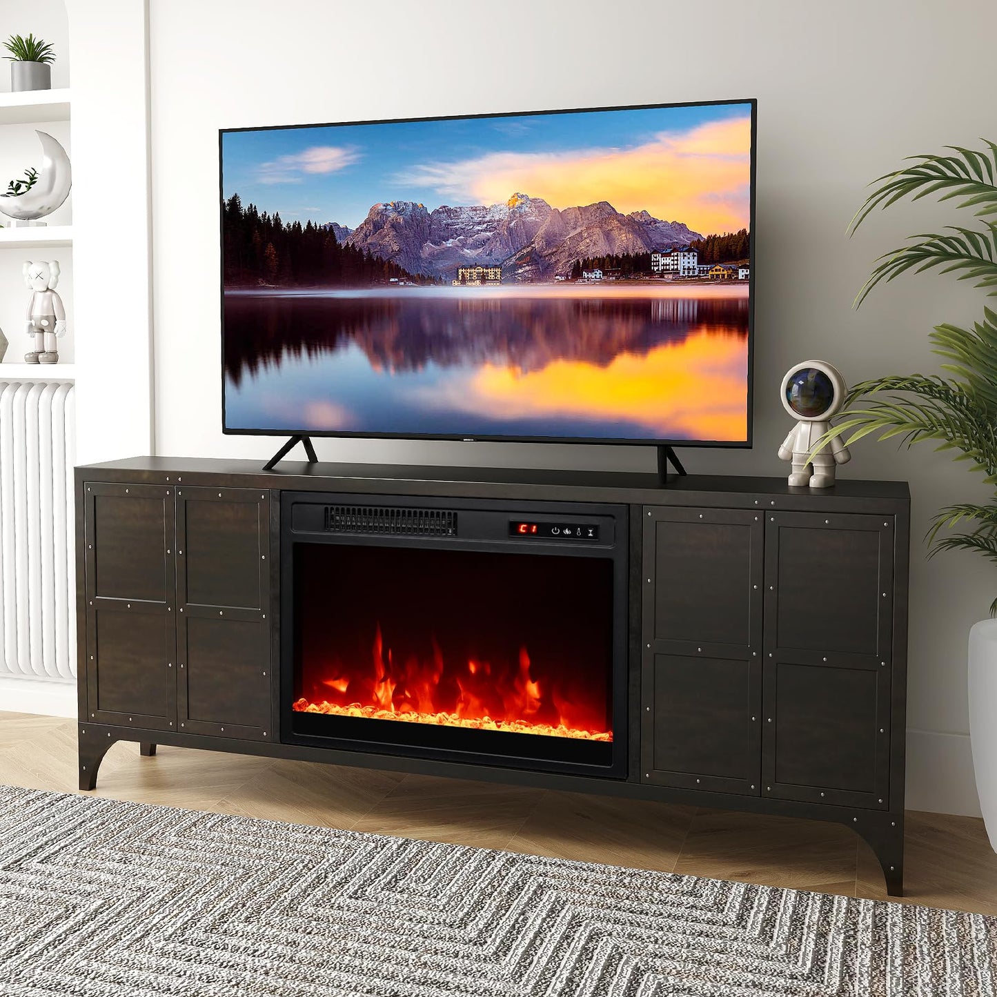 18 Inches Electric Fireplace 5,000 BTU Fireplace Insert w/Remote Control