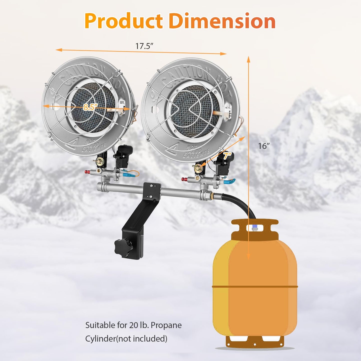 30,000 BTU Double Propane Tank Top Heaters
