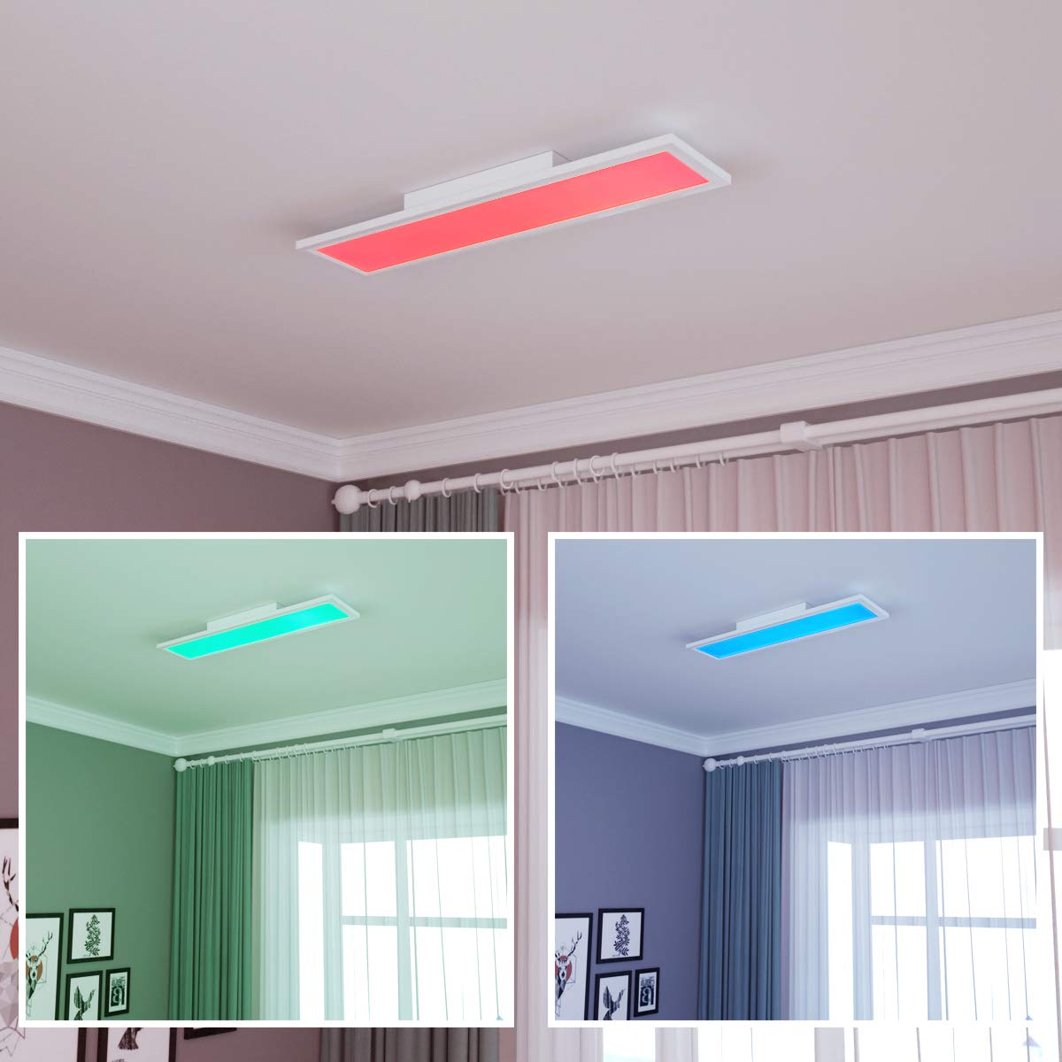 ARLIME  LED Ceiling Light, RGB Close to Ceiling Lamp by Remote Control