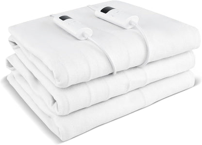 Machine Washable Electric Bed Warmer with Dual Controller 9 Heat Setting and 9-Hour Auto Off and Overheat Protection