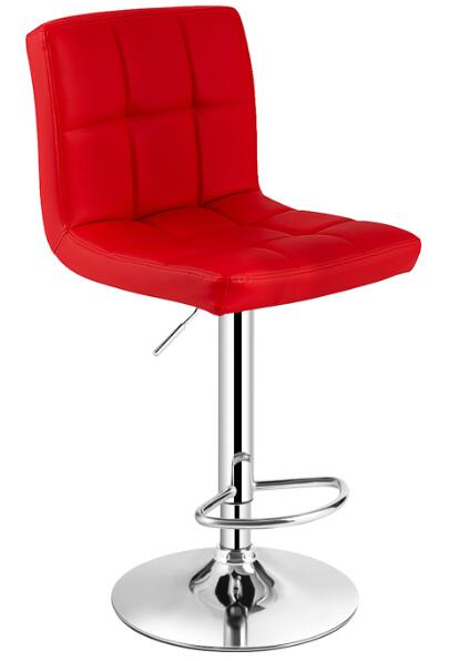 Modern Swivel Adjustable Height PU Leather Barstools with Back