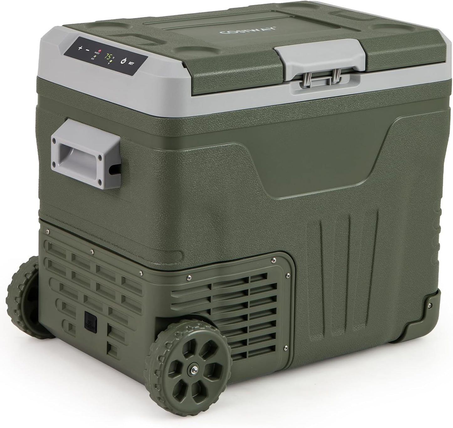 Car Refrigerator with Wheels 12/24V Car Fridge -4℉~68℉ Adjustable Range