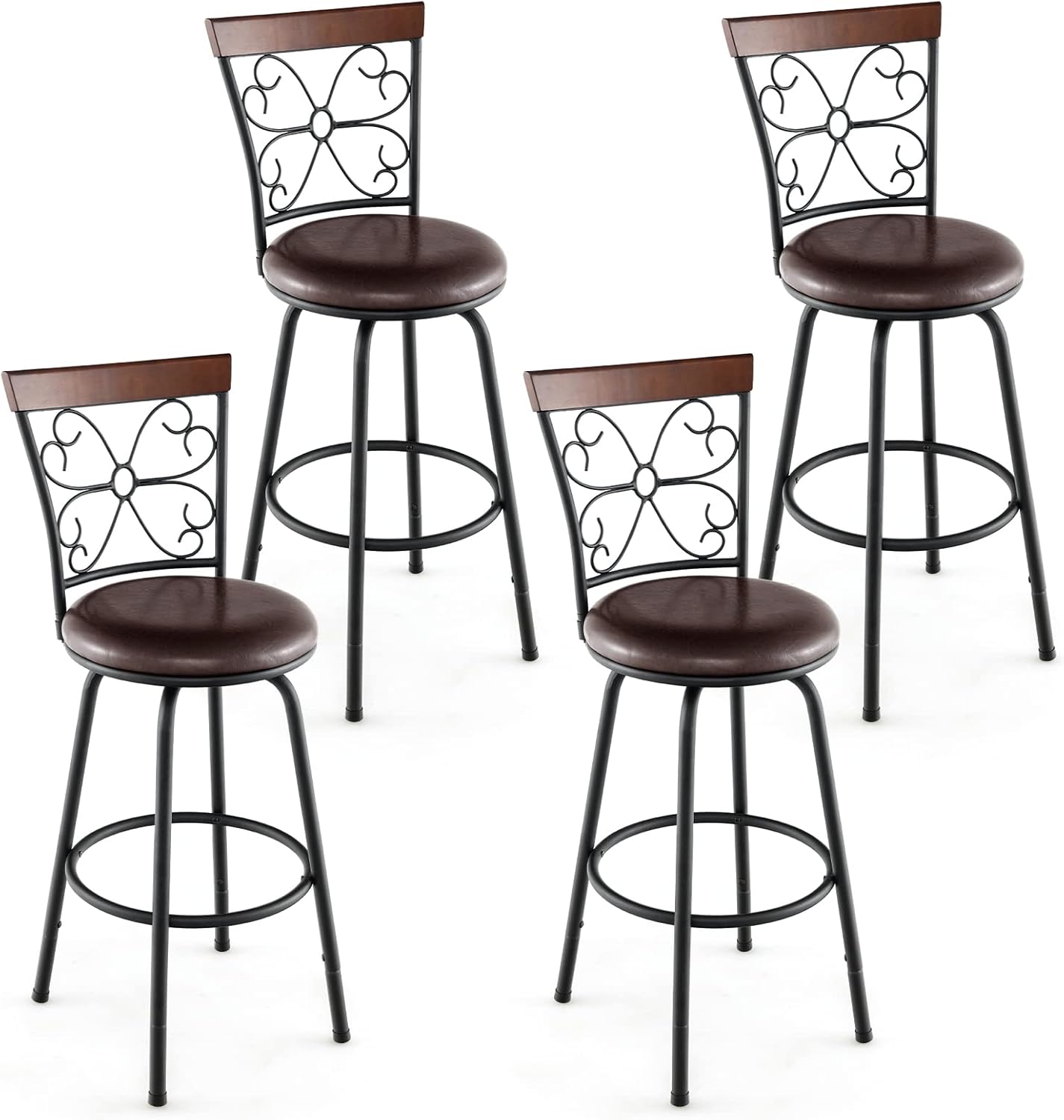 Bar Stools for Kitchen Island 24-30 Inch Seat Height Barstools Set of 2/4