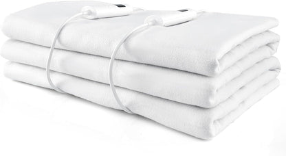 Machine Washable Electric Bed Warmer with Dual Controller 9 Heat Setting and 9-Hour Auto Off and Overheat Protection