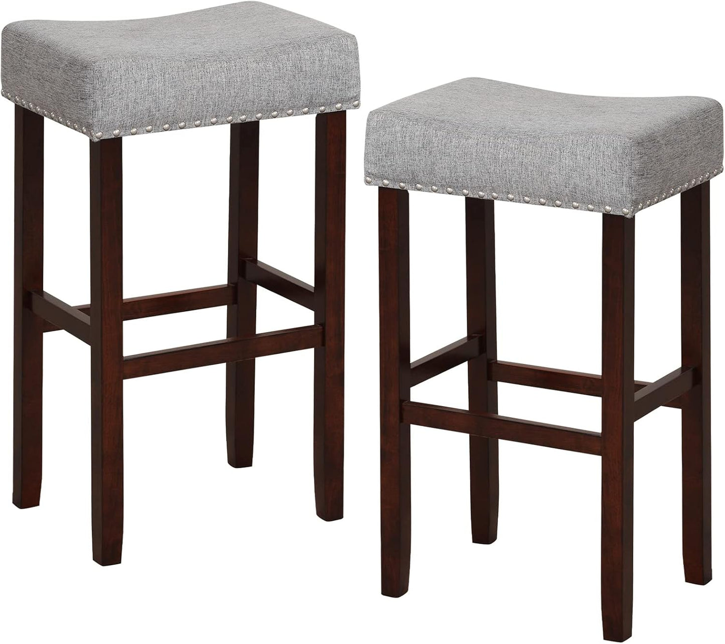 29.5-inch Counter Height Bar Stools Set of 2/4 Backless Vanity Chair for Makeup