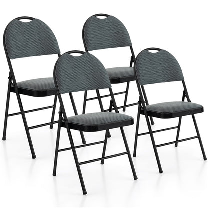 ARLIME Folding Chairs w/Padded Seats, Padded Folding Chair w/Handle Hole, Upholstered Seat
