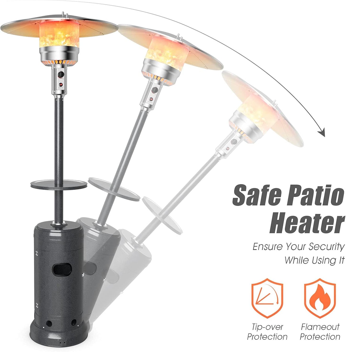 48000 BTU Propane Heater with Drink Shelf Tabletop