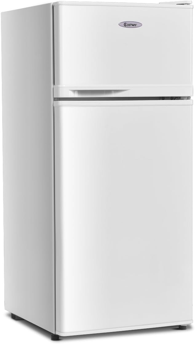 Compact Refrigerator, 3.4 Cu. Ft. Classic Fridge with Adjustable Removable Glass Shelves