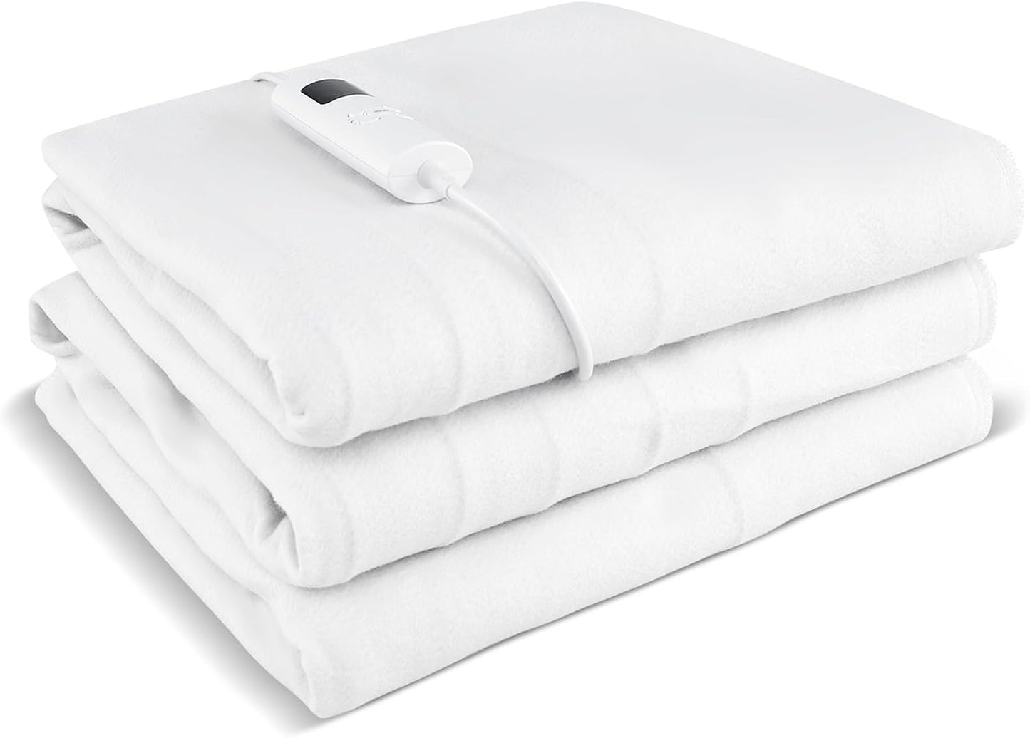 Machine Washable Electric Bed Warmer with Dual Controller 9 Heat Setting and 9-Hour Auto Off and Overheat Protection