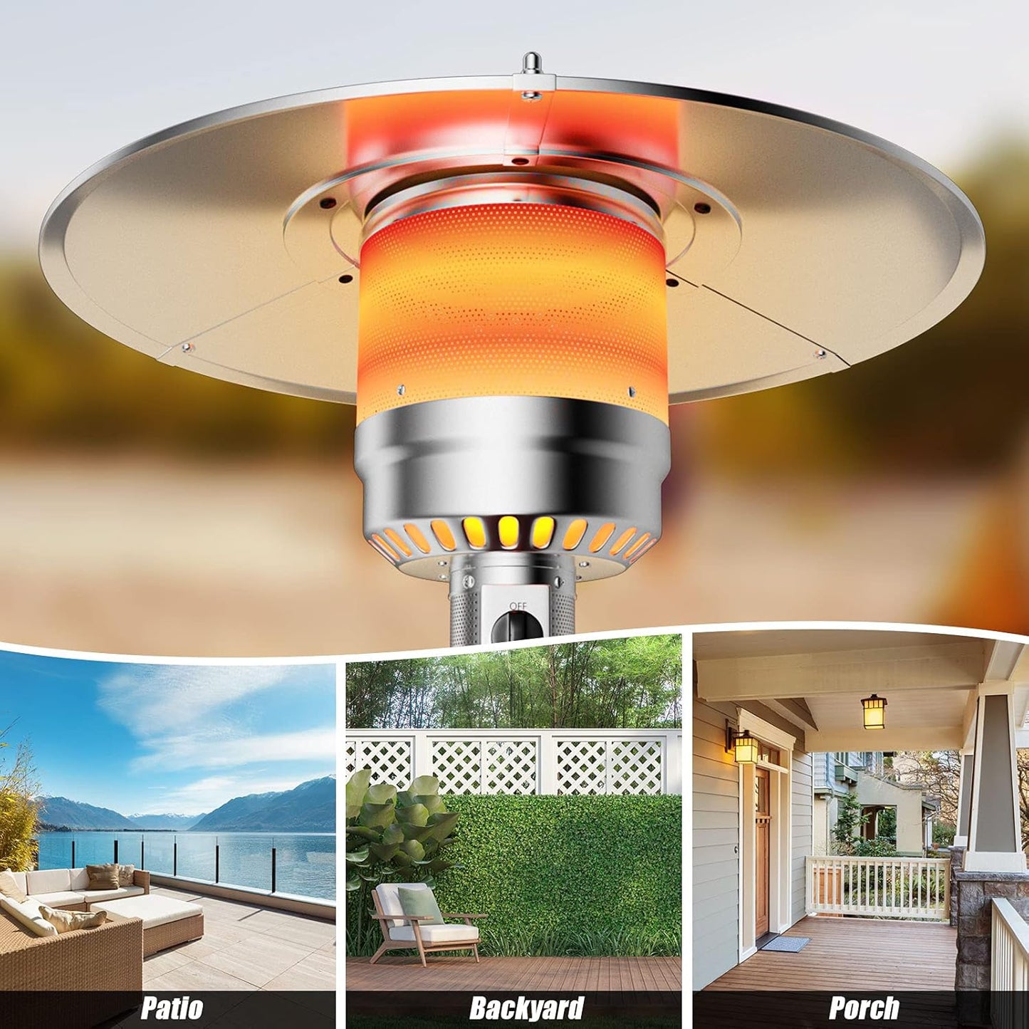 48000 BTU Propane Heater with Drink Shelf Tabletop