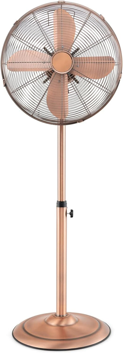ARLIME Pedestal Fan, 16 Inch Oscillating Fan w/ 3 Speeds & Adjustable Height, 75° Oscillation & 20° Tilt
