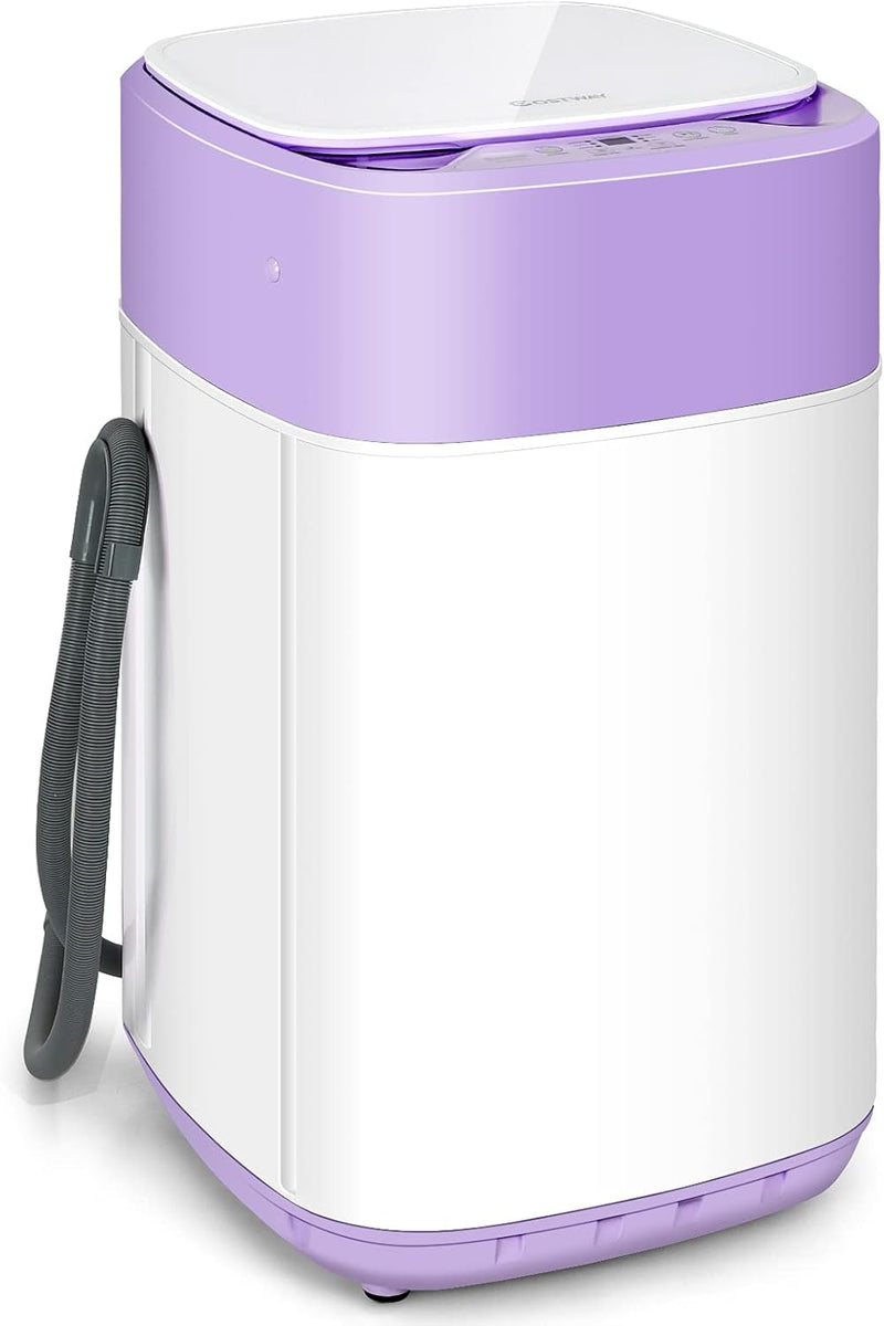 8Lbs Capacity Full-Automatic washer with 6 Programs 6 Water Levels & Child Lock
